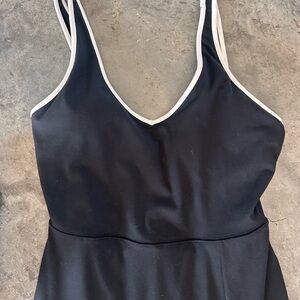 SO Black Mini Dress with White Accents